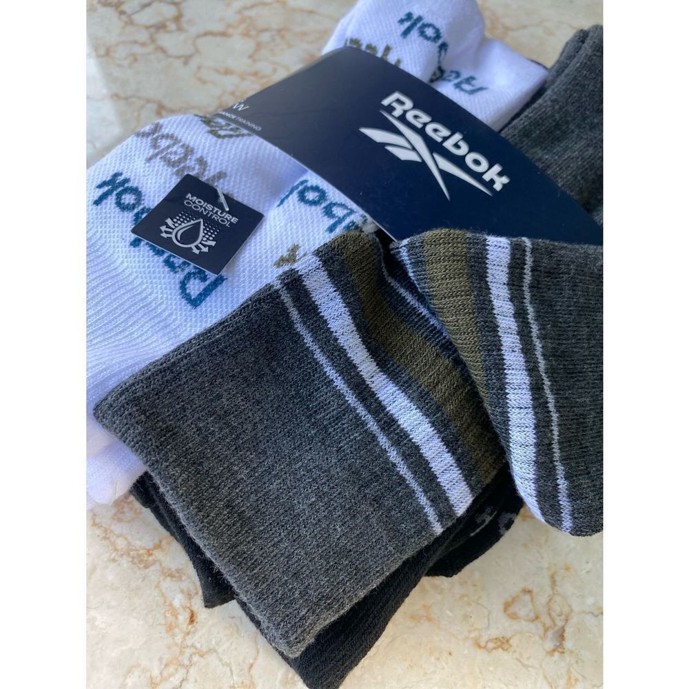 Reebok men crew socks size 6-12.5 set of 5